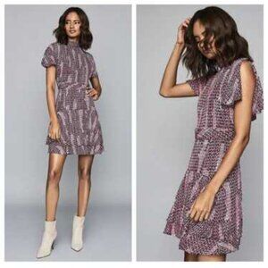 REISS natalie geo print dress